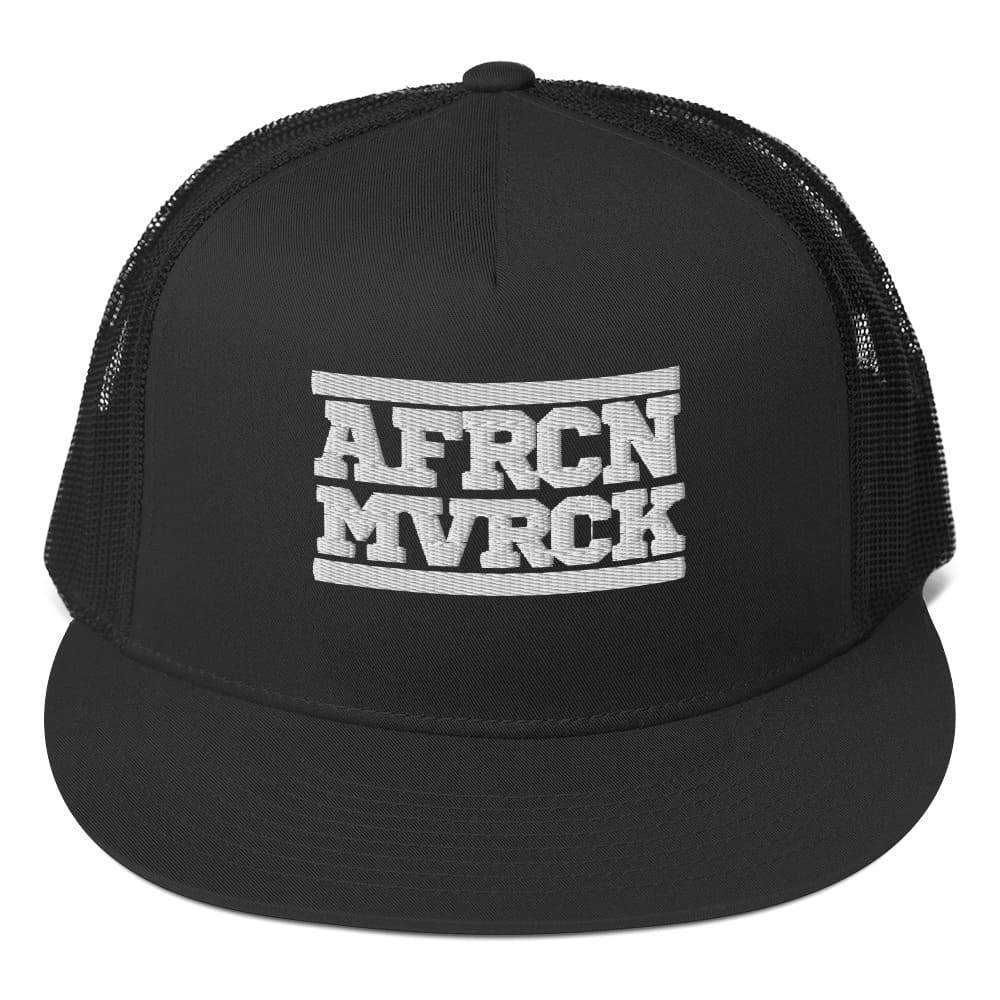 AFRCN MVRCK Trucker Hat - Black & White 4