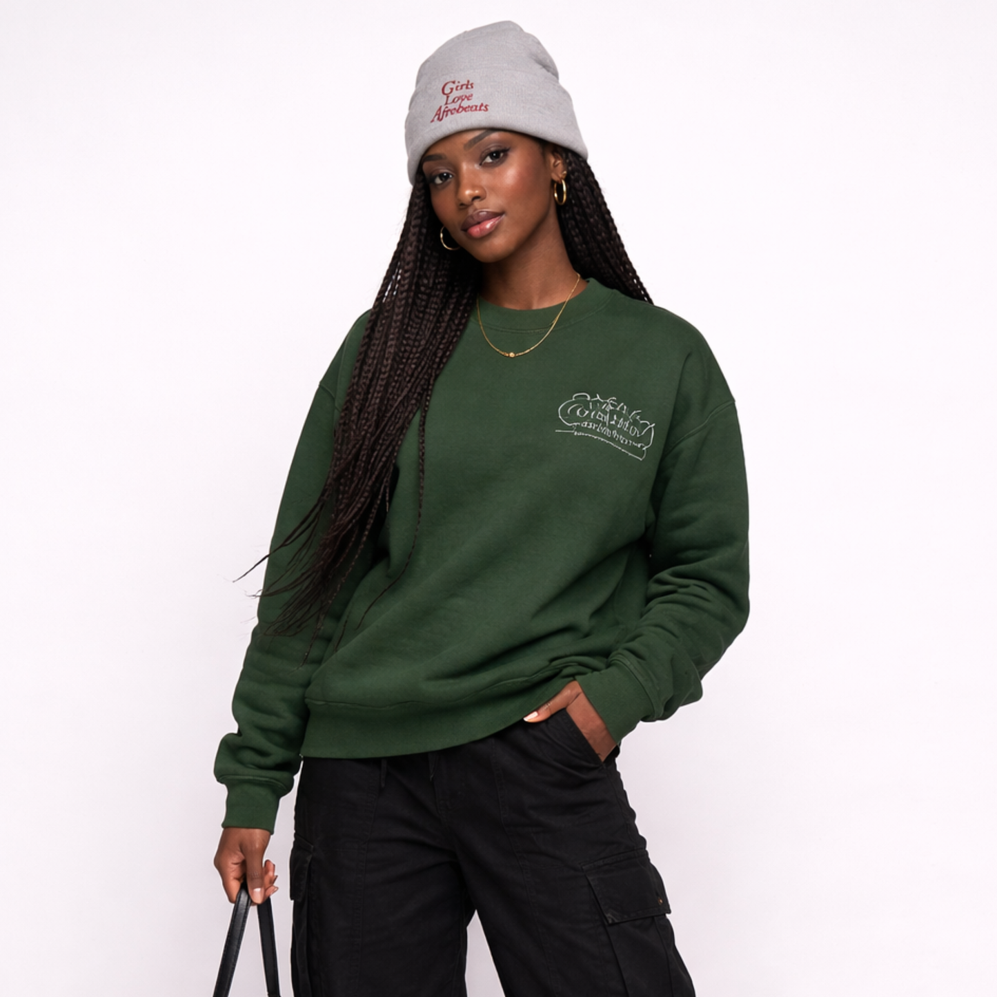 Girls Love Afrobeats Cuffed Beanie - Soft Life Grey
