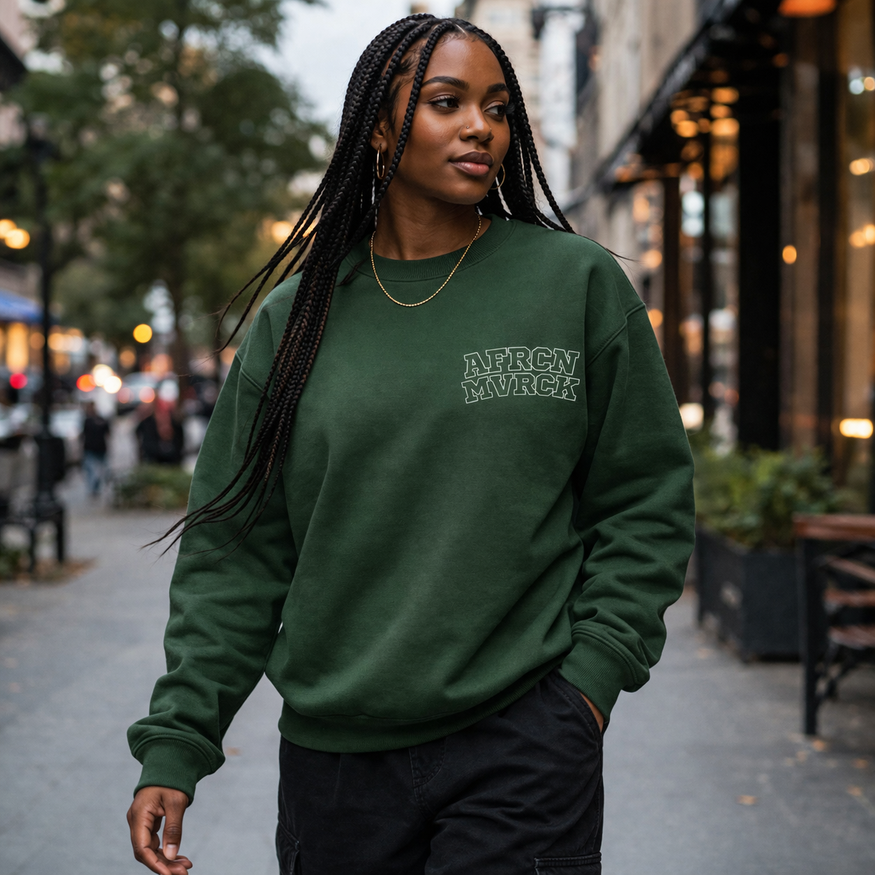 AFRCN MVRCK Crewneck - Heritage Green