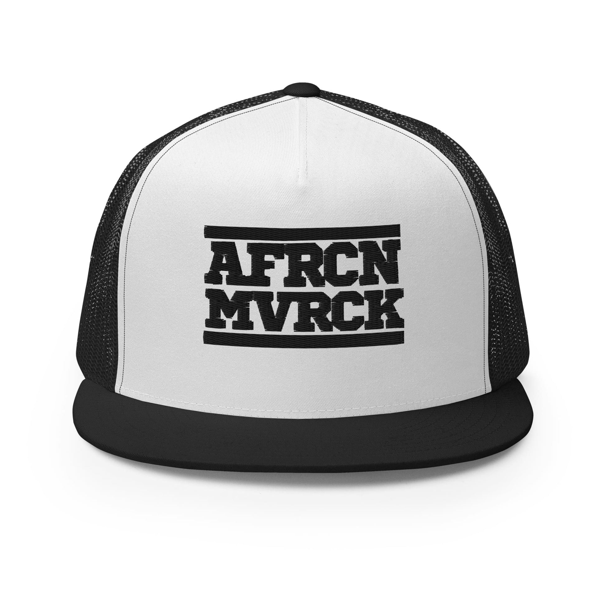 AFRCN MVRCK Trucker Hat — White & Black