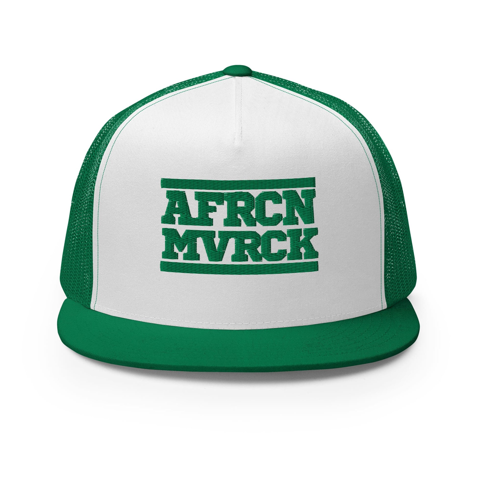 AFRCN MVRCK Trucker Hat – White  & Kelly Green 