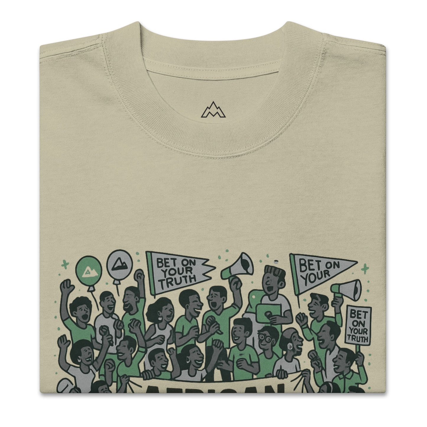 African Maverick Block‑Party Tee - Green 2