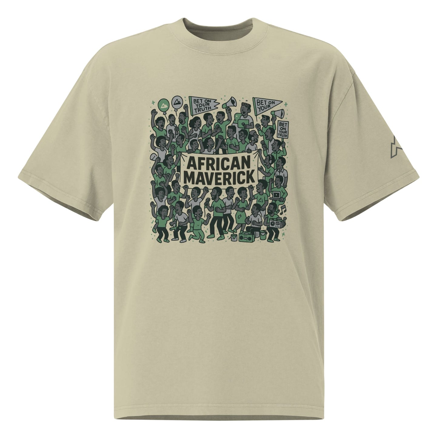 African Maverick Block‑Party Tee - Green 3