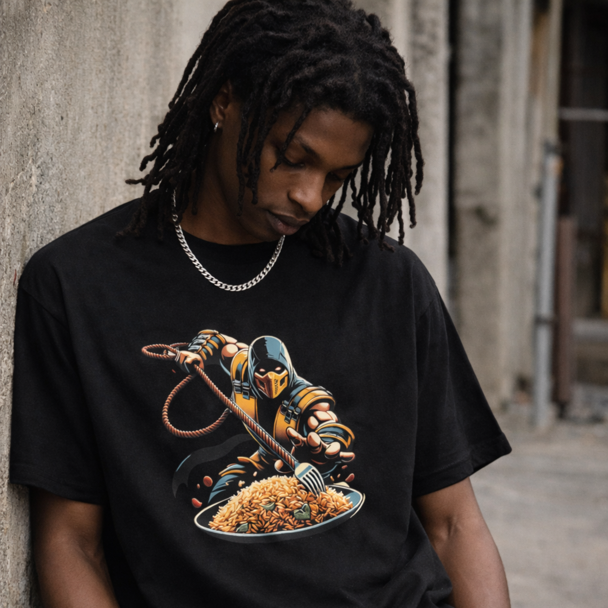 Get Over Here Jollof Tee - Black