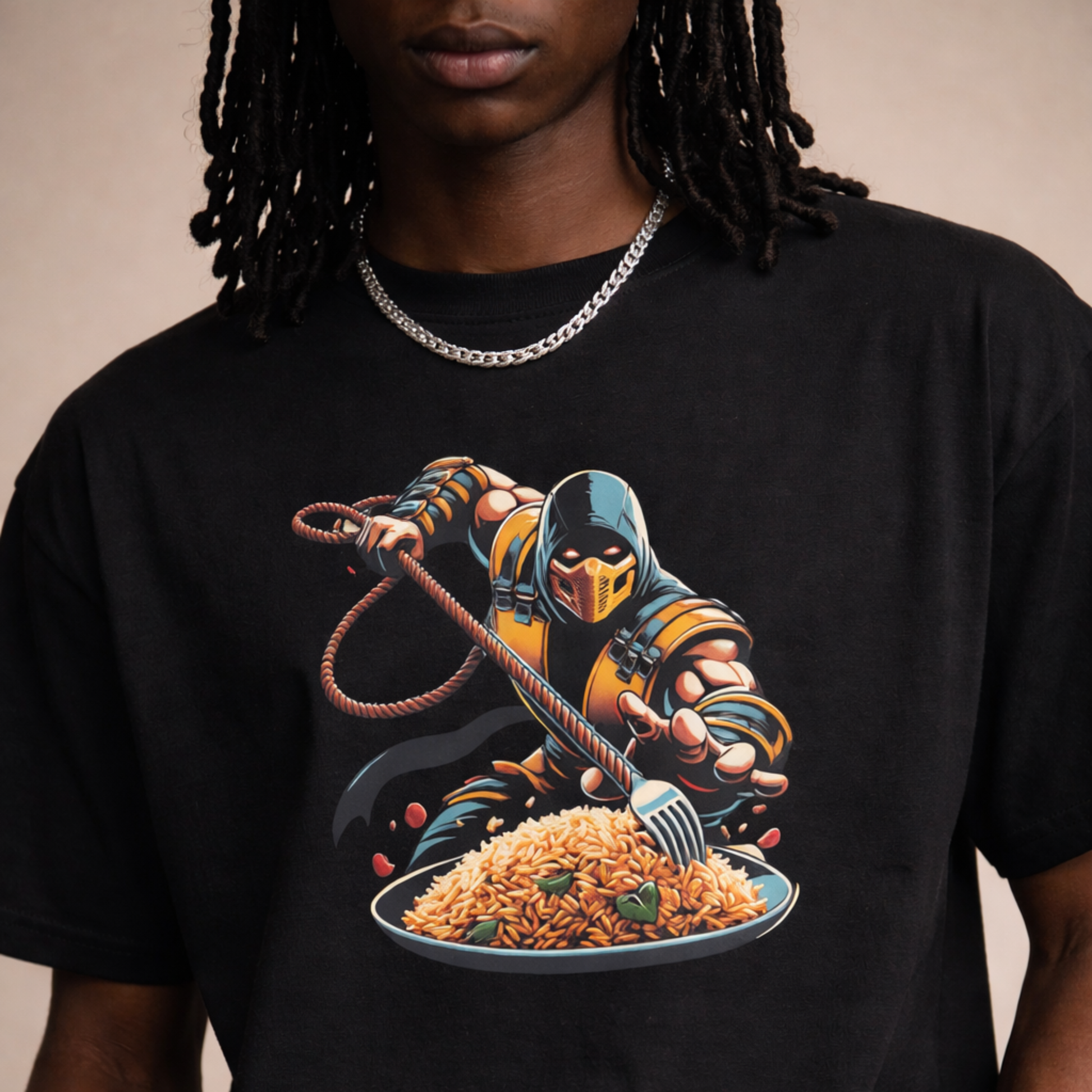 Get Over Here Jollof Tee - Black