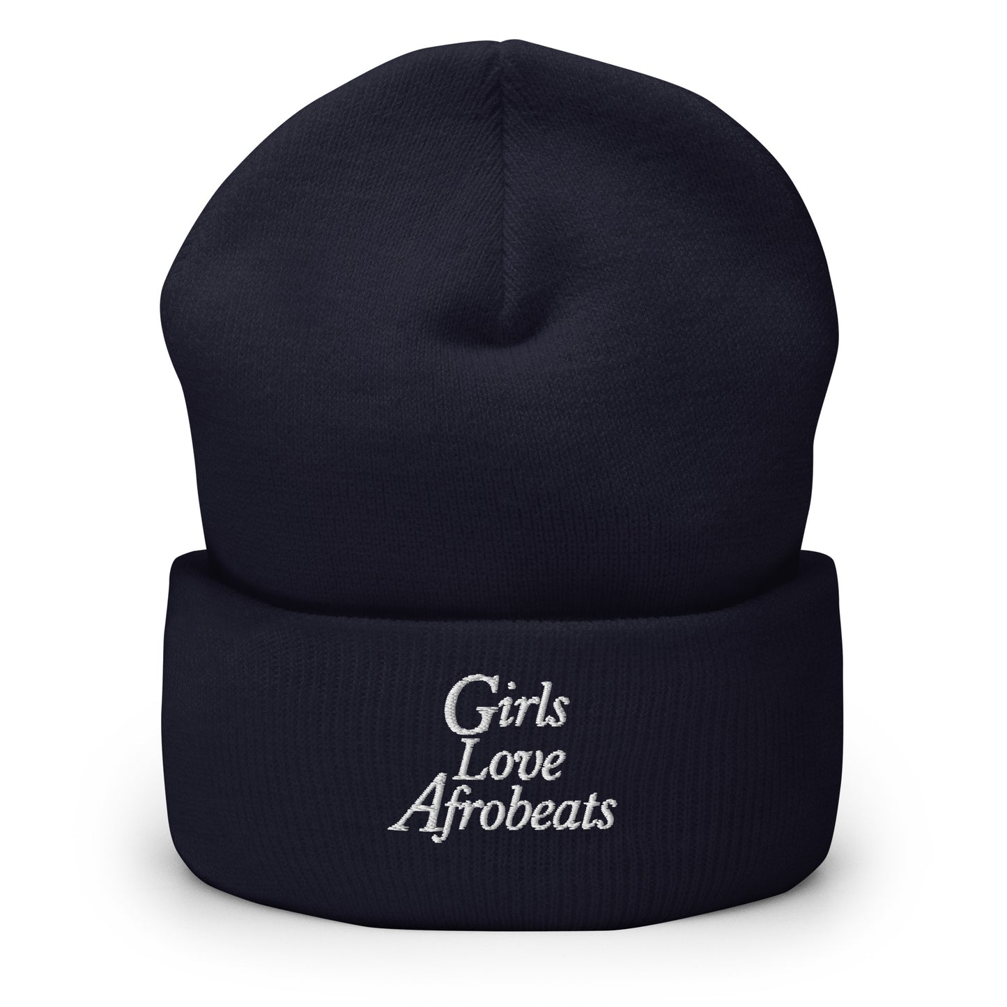 Girls Love Afrobeats Cuffed Beanie - Midnight Navy