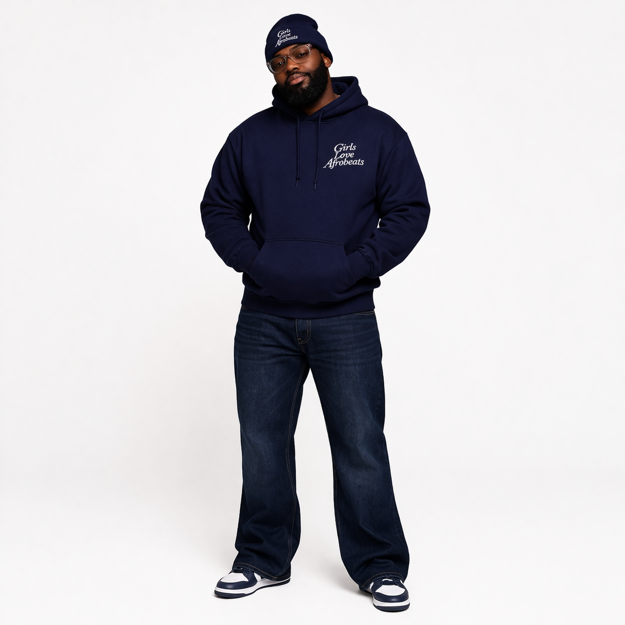 Girls Love Afrobeats Cuffed Beanie - Midnight Navy