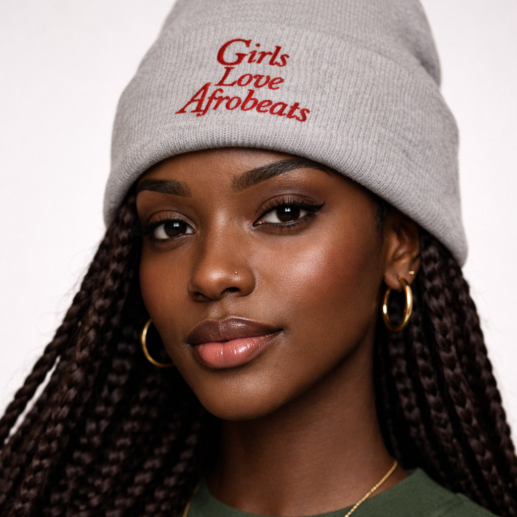 Girls Love Afrobeats Cuffed Beanie - Soft Life Grey