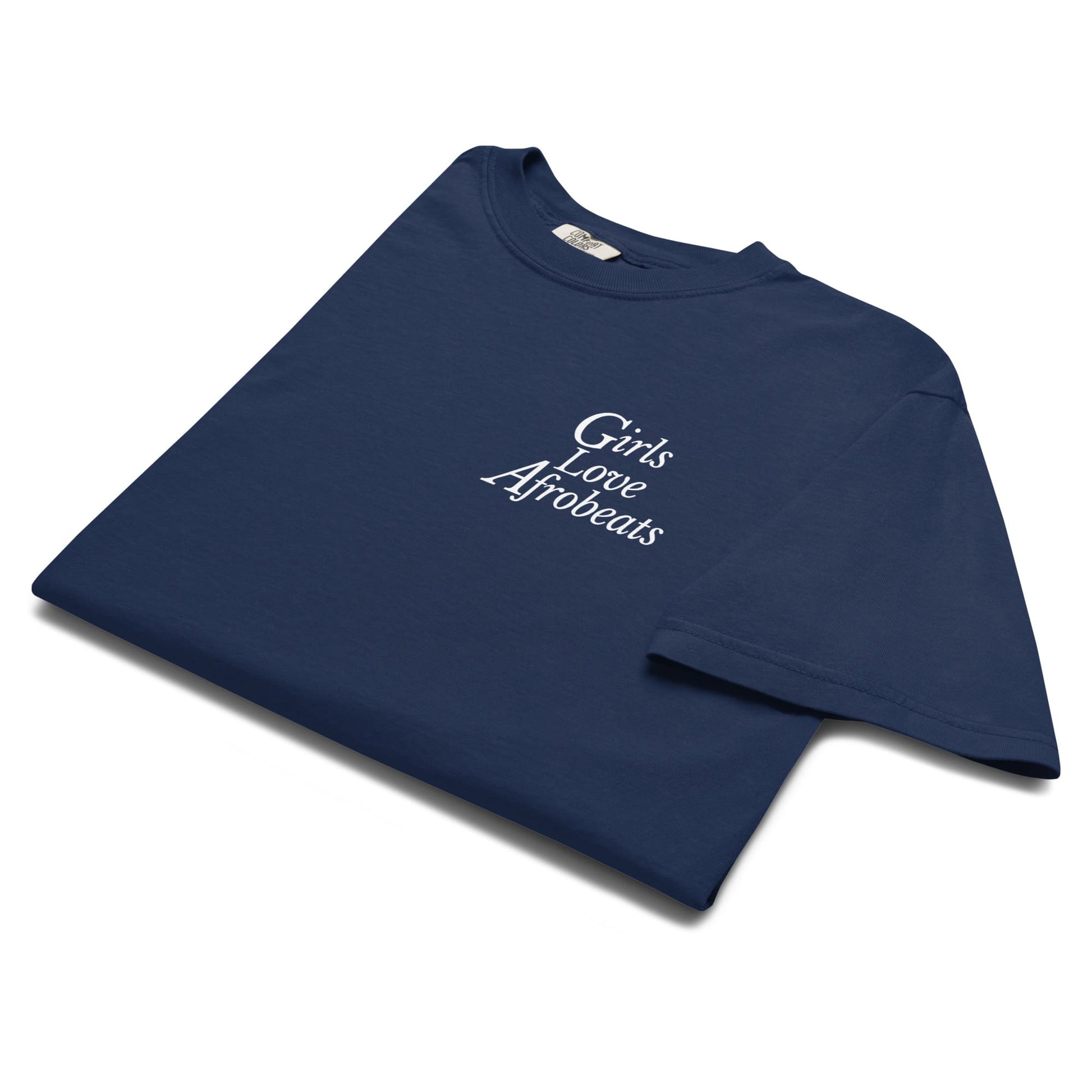Girls Love Afrobeats Unisex Heavyweight Tee - Midnight Navy
