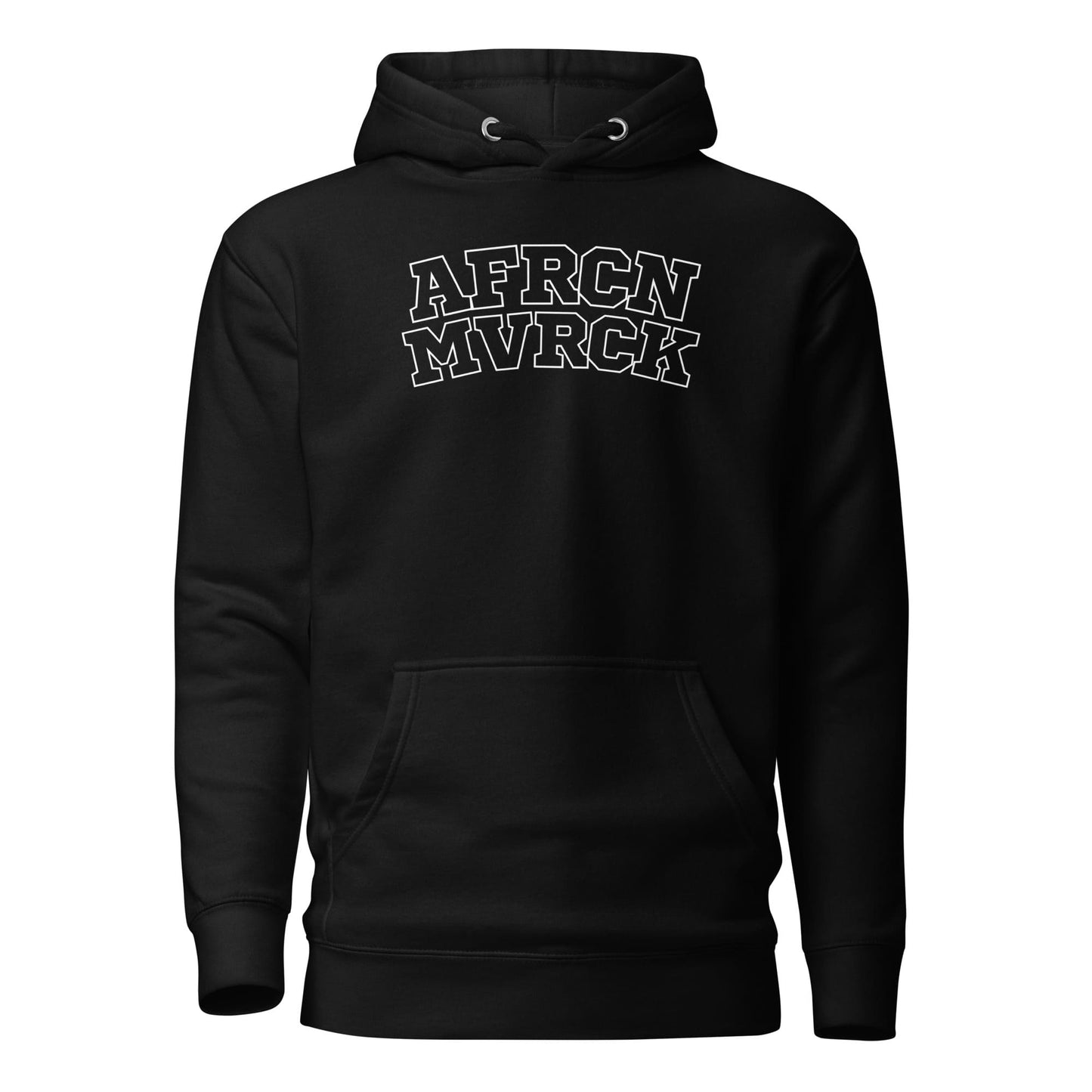 Hollow AFRCN MVRCK Hoodie - Black & White