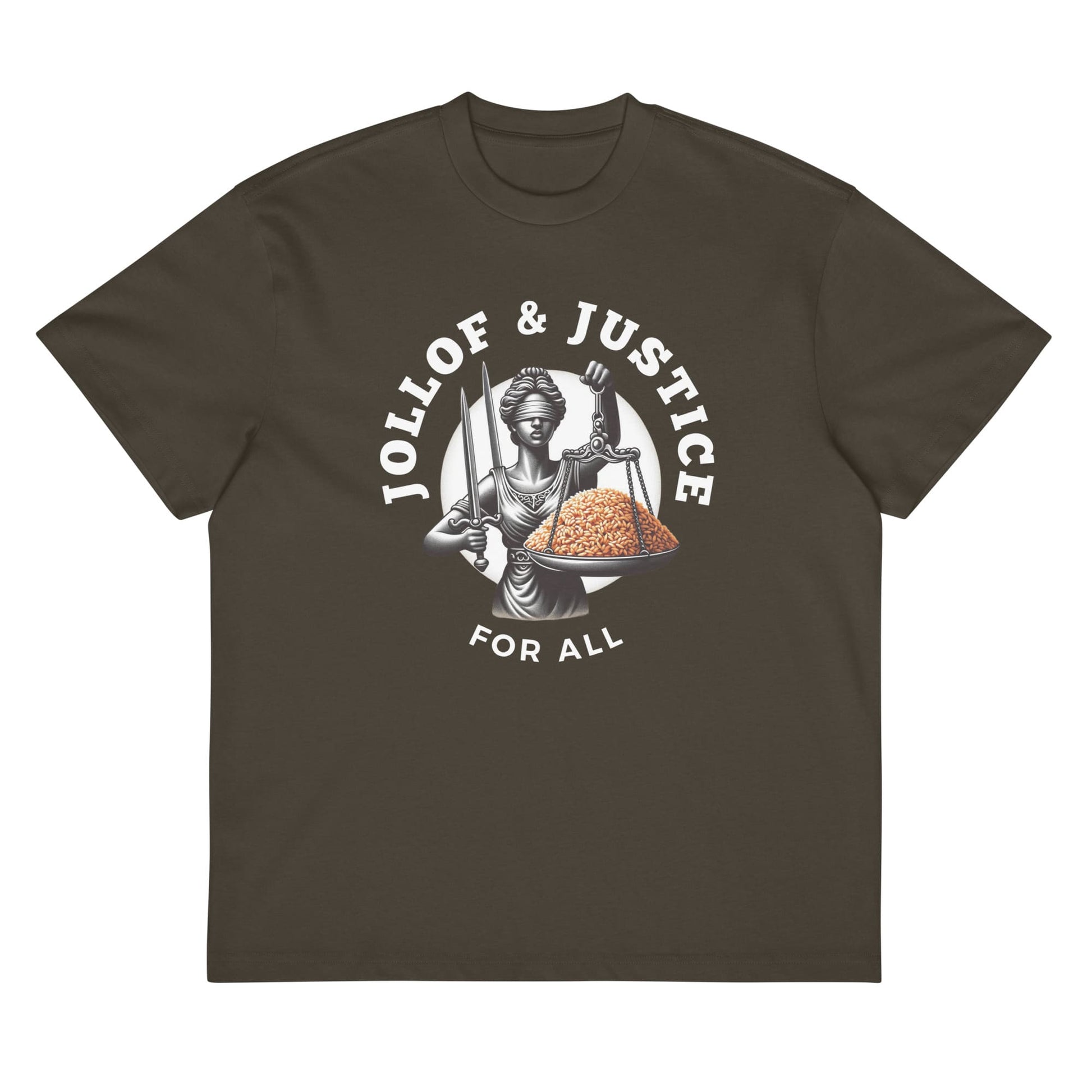 Jollof & Justice For All Box Tee - Yang Colors