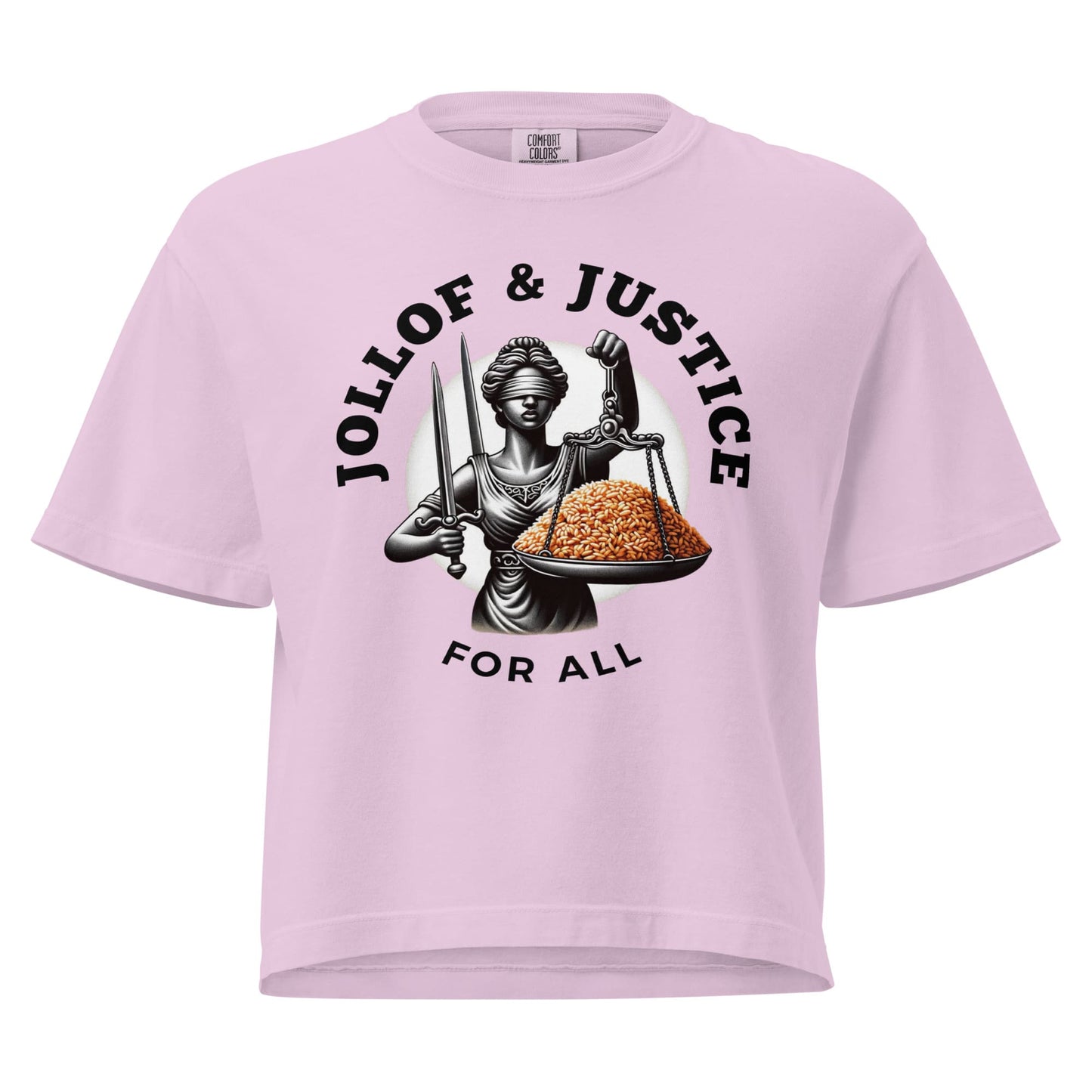 Jollof & Justice Women's Cropped Statement Tee