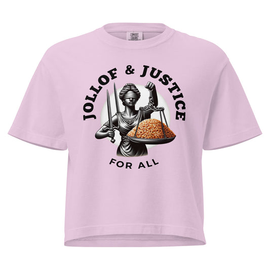 Jollof & Justice Women's Cropped Statement Tee
