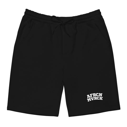 AFRCN MVRCK Fleece Shorts - Black & White